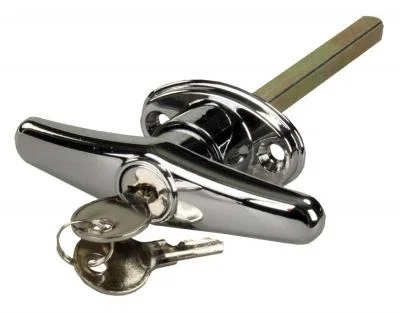 10885 – JR PRODUCTS T-Handle, Replacement For Many Truck Caps/ Bed Covers/ Tool Boxes Chrome Plated Die Cast Steel Wi...